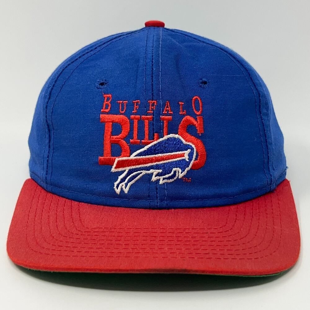 Vintage 90s Buffalo Bills Hat Baseball Cap Team NFL Football AJD Snapback Blue